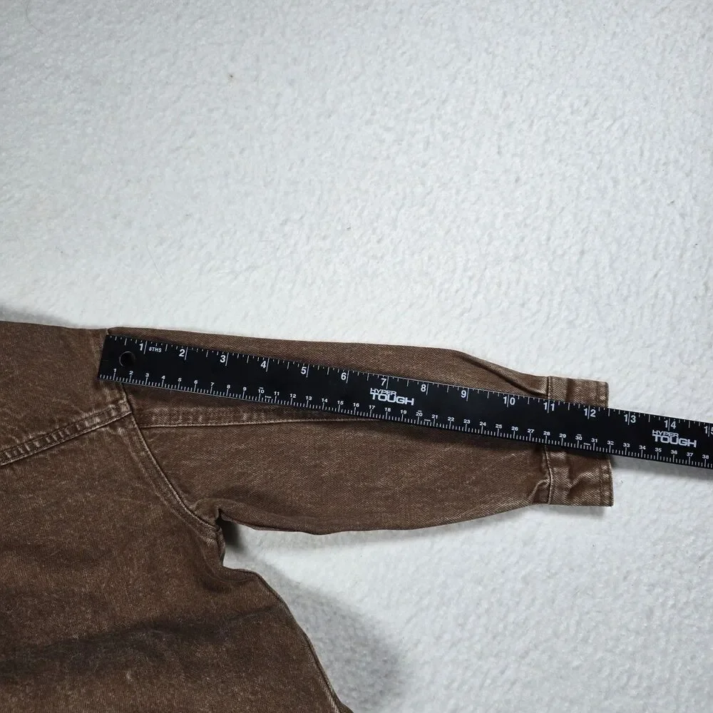 Little & Loved Brown Soft Denim Shacket Jacket Snap Button Up 2T